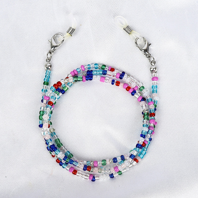 Colored bead necklace with carabiner clasp Stornfield