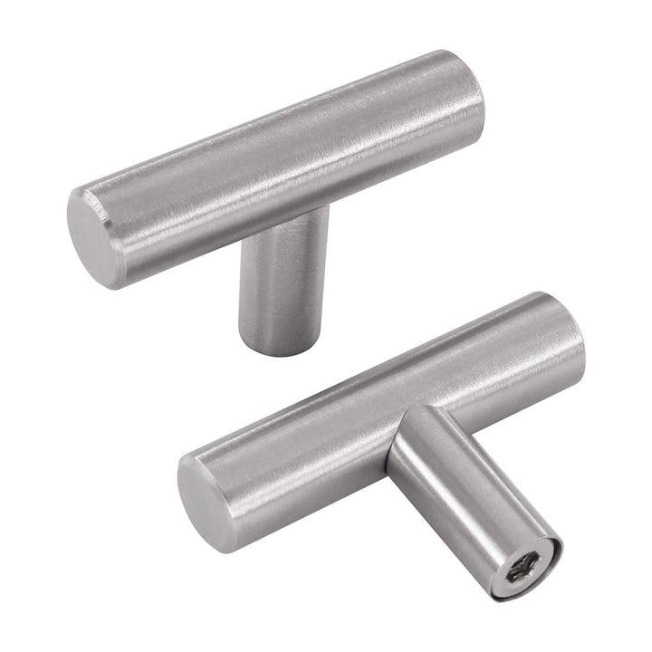 Stornfield | Brushed Nickel Stainless Steel Modern T-Bar Drawer Pulls