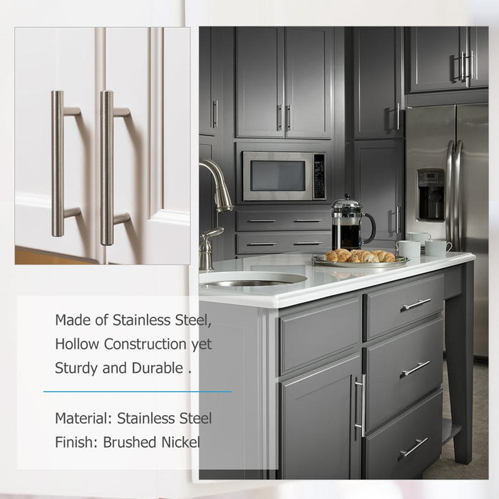 Stornfield | Brushed Nickel Stainless Steel Modern T-Bar Drawer Pulls
