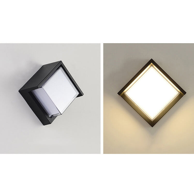 Modern Creative Geometry Aluminum Outdoor Waterproof LED Wall Sconce Lamp | Stornfield