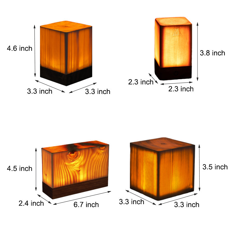 Cordless LED table lamp with rechargeable battery and touch control – Warm wood design for a cozy atmosphere | Stornfield