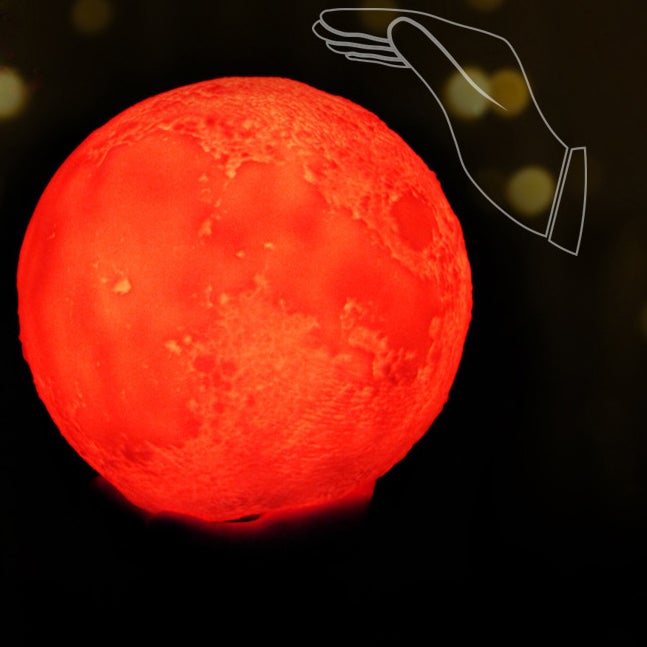 Stornfield | Rechargeable Miniature Creative LED Table Lamp 1 Light 3D Printed Moon