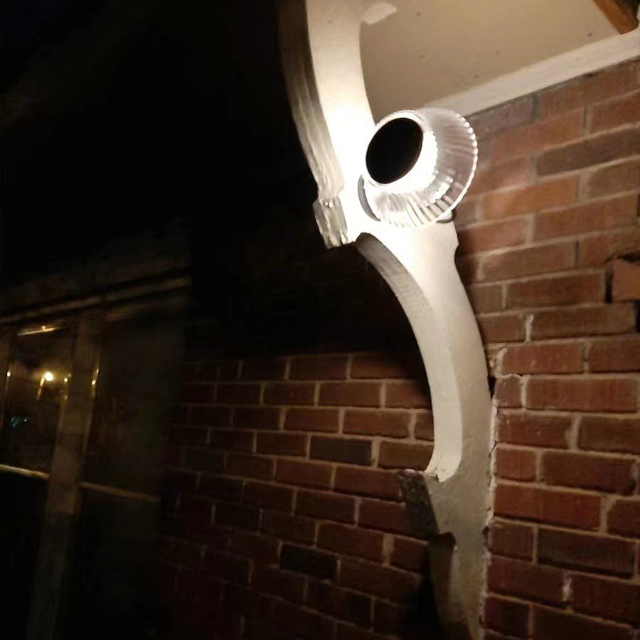 Contemporary Retro Solar Iron Alloy Plastic LED Waterproof Wall Sconce Lamp For Outdoor | Stornfield
