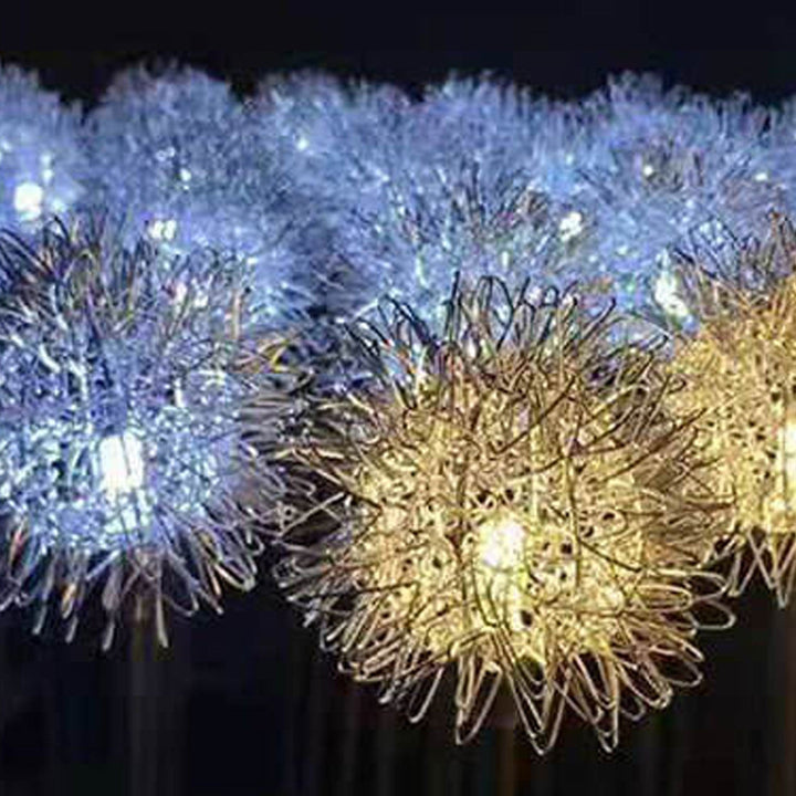 Solar Dandelion Aluminum Wire Globe Light LED Outdoor Waterproof Luminous Garden Insert Ground Landscape Light | Stornfield