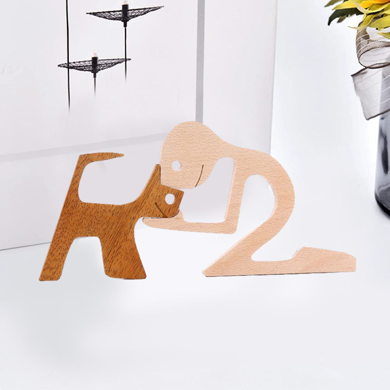 Gift For Pet Lovers - Wood Sculpture Table Ornaments - The Love Between You And Your Fur-Friend | Stornfield