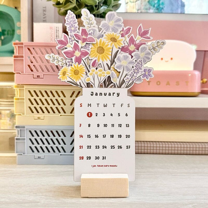 2024 Bloomy Flowers Desk Calendar | Stornfield