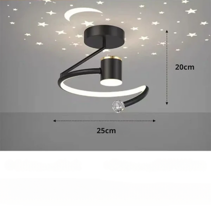 LED ceiling light with starry sky – Modern chandelier design for children's room and living room | Stornfield