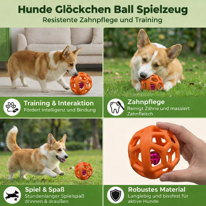 Kauball made of natural rubber with bell Stornfield