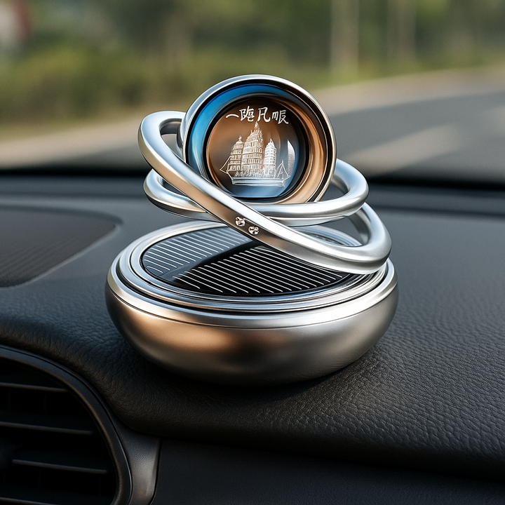 EcoFresh | Solar Car Air Freshener – Odor Eliminator – Continuous Fragrance – Stylish Dashboard Design – No Batteries Required Stornfield