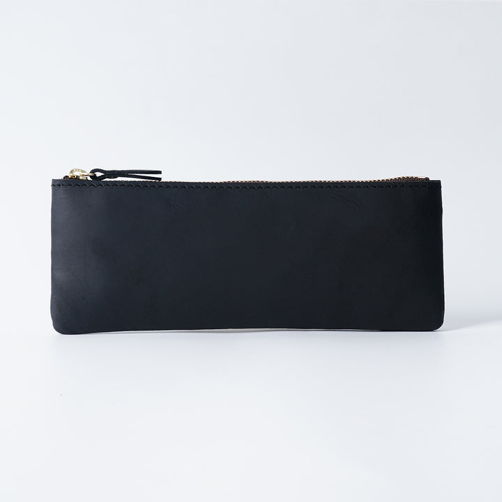 Leather Zippered Pencil Pouch