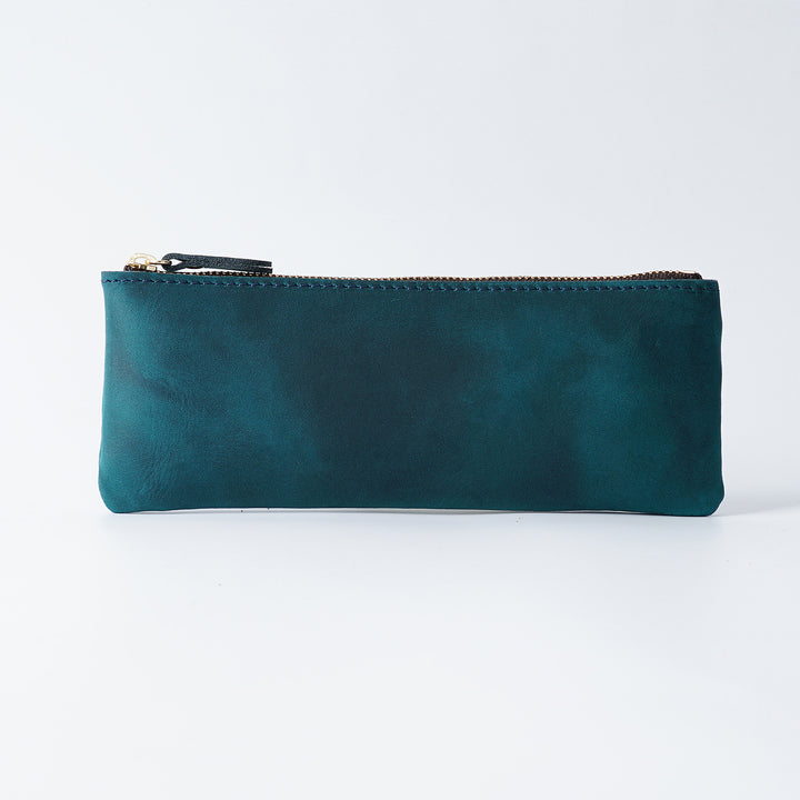 Leather Zippered Pencil Pouch