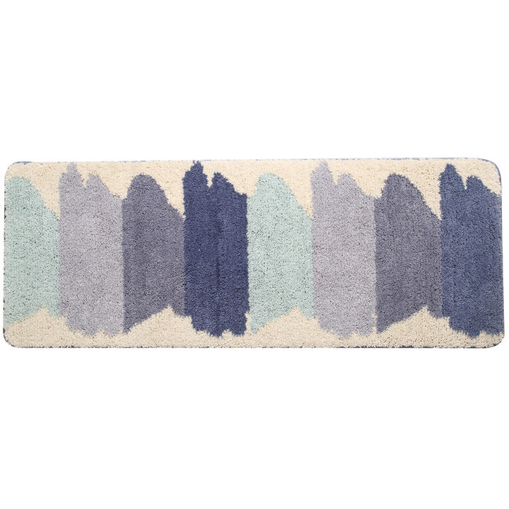 Plush Abstract Patterned Bath Runner