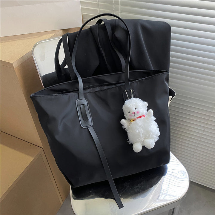Charming Plush Bear Keychain Tote Bag
