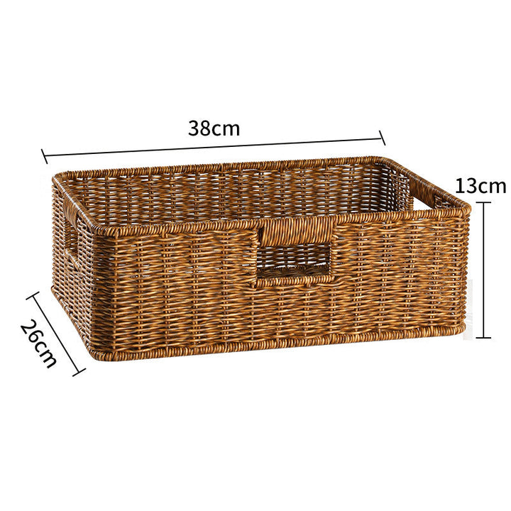 Handcrafted Rectangular Wicker Storage Bin Stornfield
