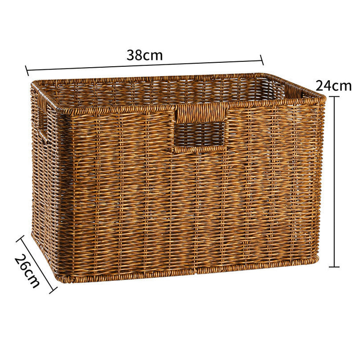 Handcrafted Rectangular Wicker Storage Bin Stornfield
