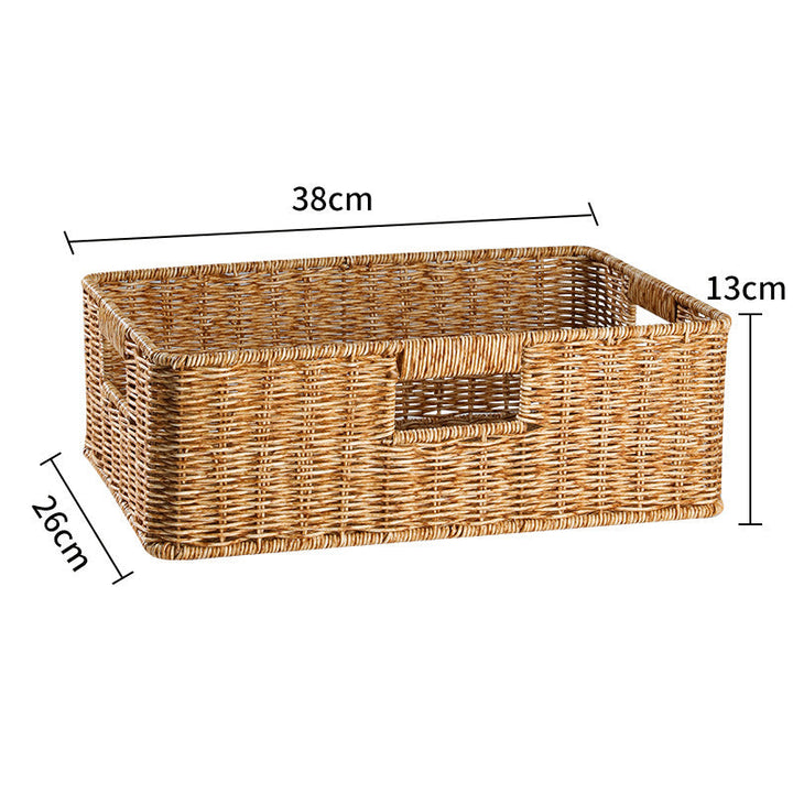 Handcrafted Rectangular Wicker Storage Bin Stornfield