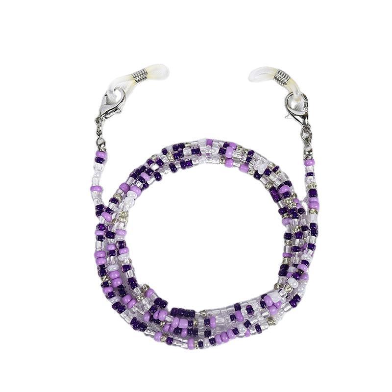 Colored bead necklace with carabiner clasp Stornfield