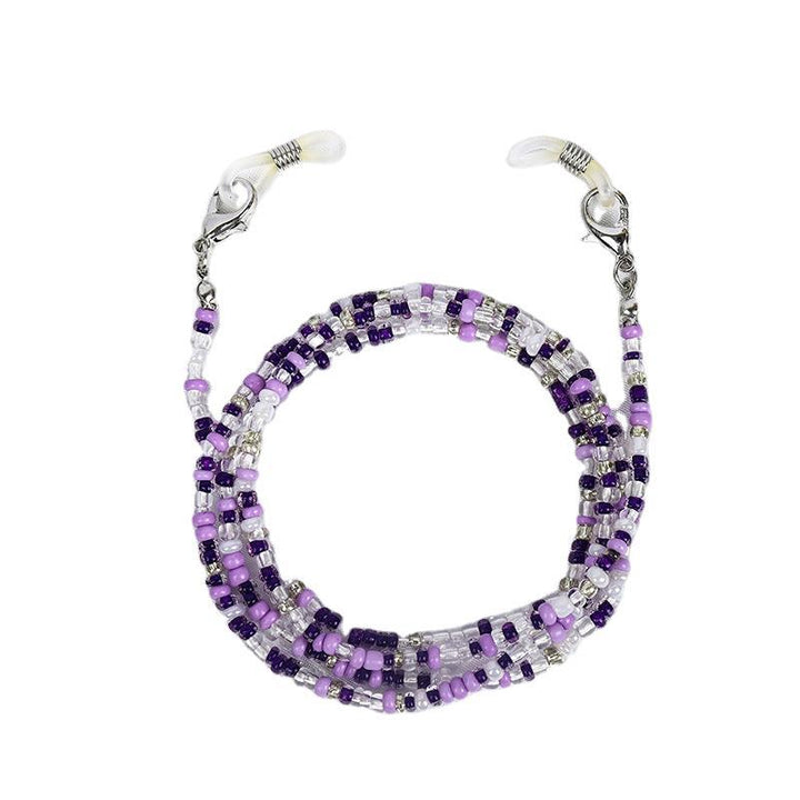 Colored bead necklace with carabiner clasp Stornfield