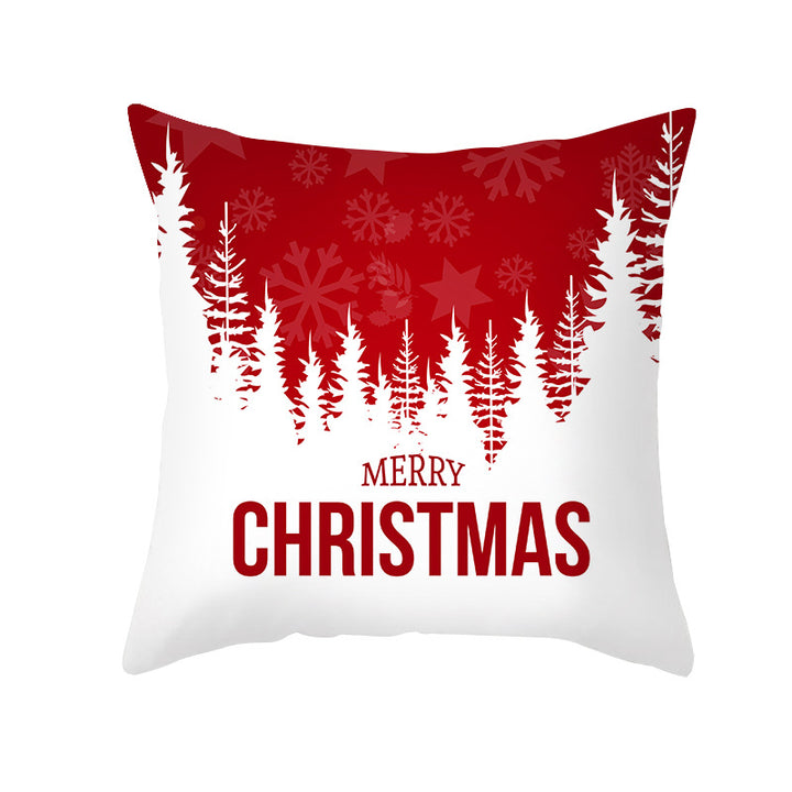 Festive Holiday Square Throw Pillow Cover Merry Christmas Ornaments & Snowflake Print with Concealed Zipper