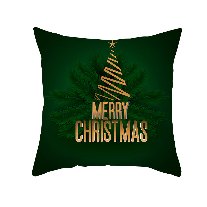 Festive Holiday Square Throw Pillow Cover Merry Christmas Ornaments & Snowflake Print with Concealed Zipper