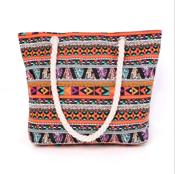 Large beach bag with ethnic pattern Stornfield