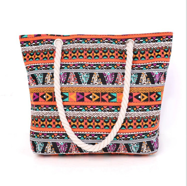 Large beach bag with ethnic pattern Stornfield