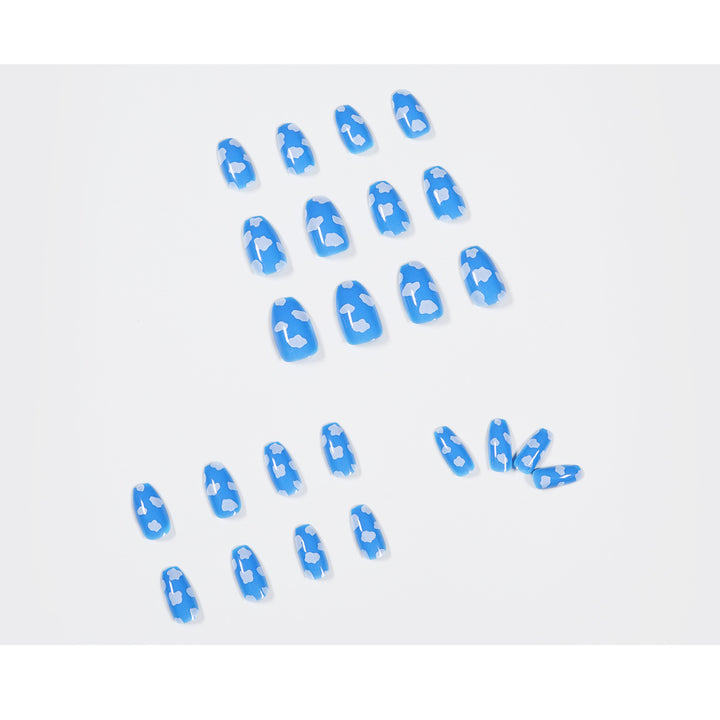 Exquisite artificial nails with cloud design and shine Stornfield