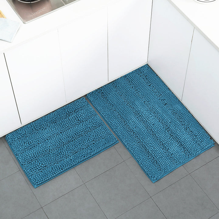 Textured Microfiber Kitchen Mat Set Stornfield