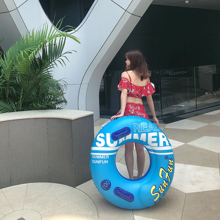 Unisex Inflatable Swimming Ring with Practical Handles Stornfield