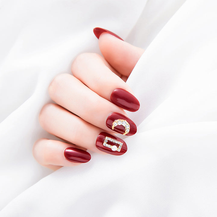 Elegant Decorative Press-On Nail Tips Stornfield
