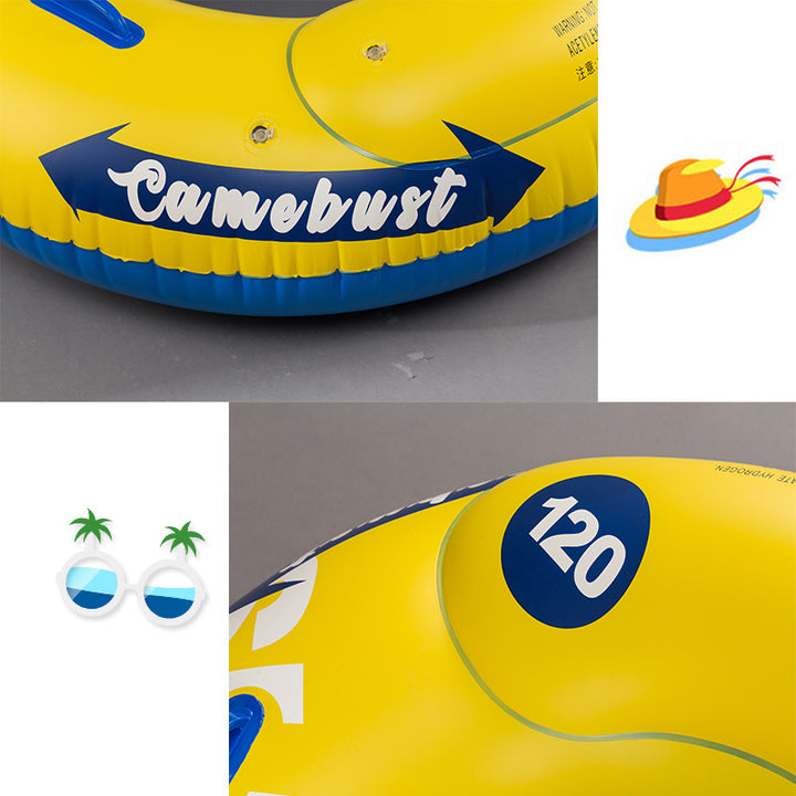 Unisex Inflatable Swimming Ring with Practical Handles Stornfield