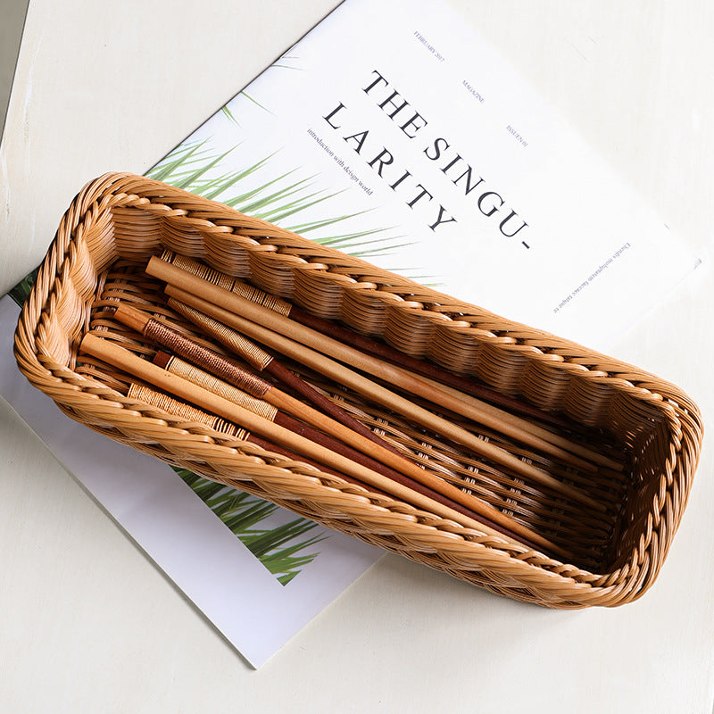 Rectangular Woven Storage Basket Stornfield