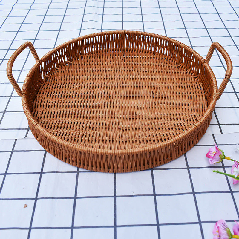 Round Wicker Serving Tray Stornfield