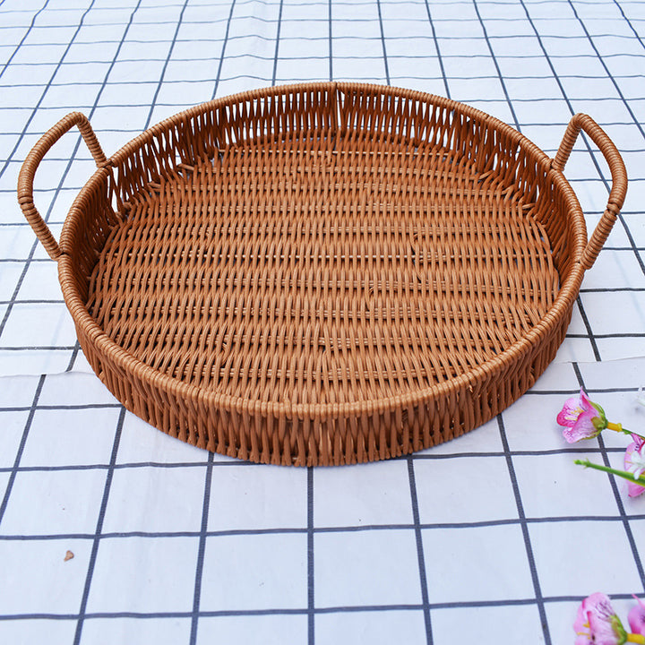 Round Wicker Serving Tray Stornfield