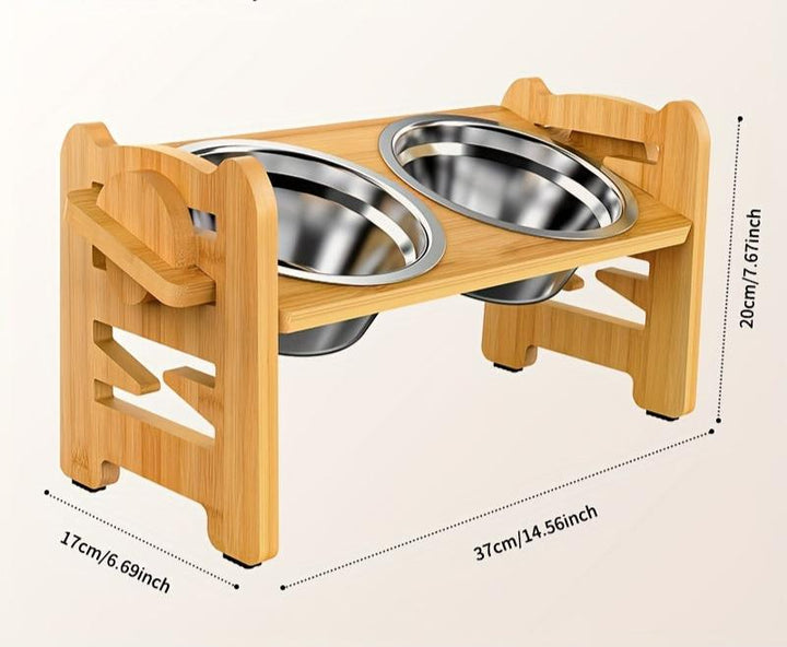 Stornfield Non-Slip Raised Dog Bowl Stand with Double Bowls