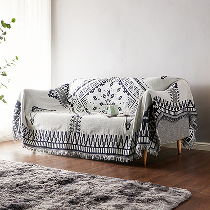 Bohemian knitted throws for sofa decor | Stornfield