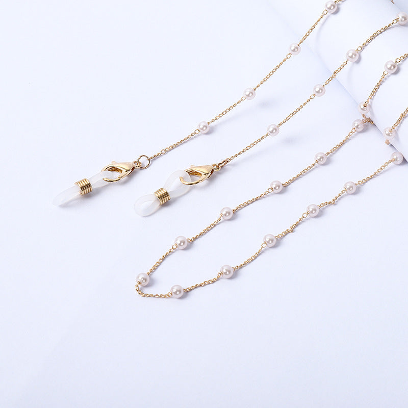 Necklace with beads and transparent pendants Stornfield