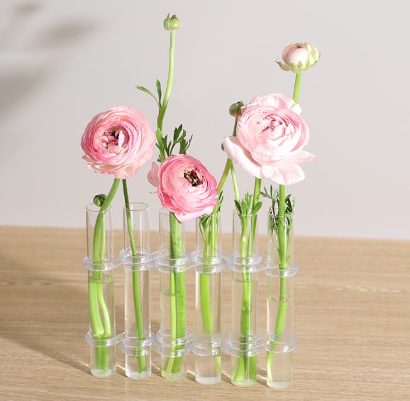 Stornfield | Flexible Flower Vases with Hinges | Modern Glass Tube Vase