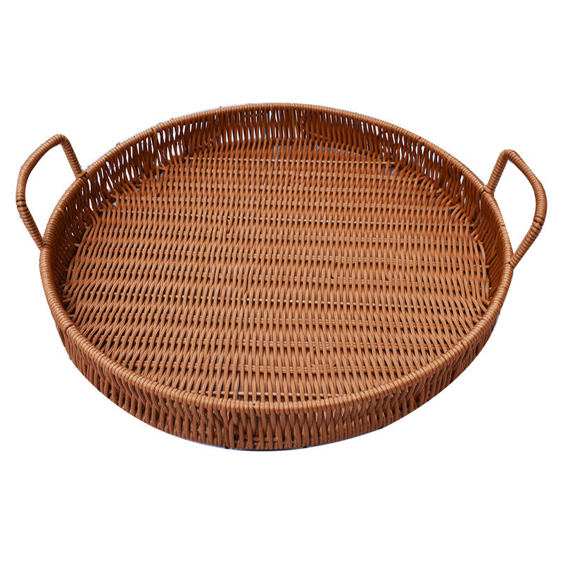 Round Wicker Serving Tray Stornfield