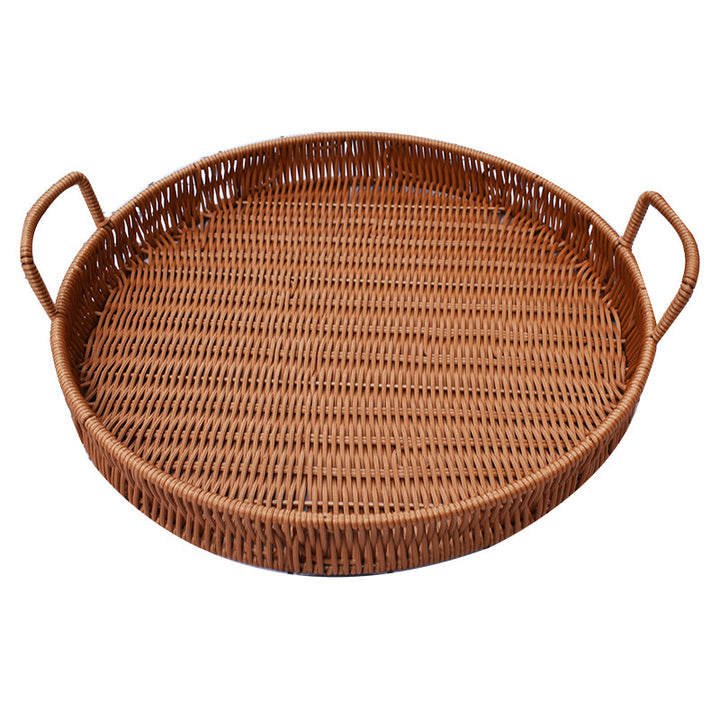 Round Wicker Serving Tray Stornfield