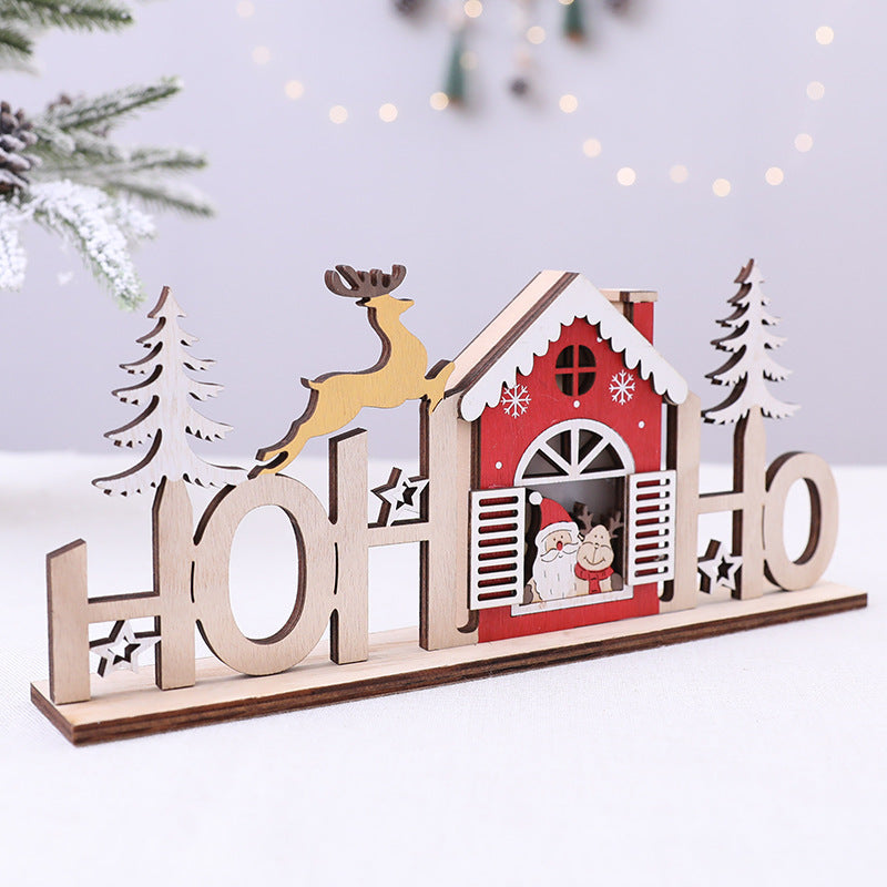 Wooden Holiday Village Sign Decor