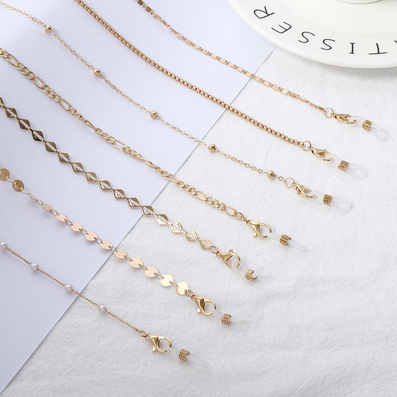 Necklace with beads and transparent pendants Stornfield