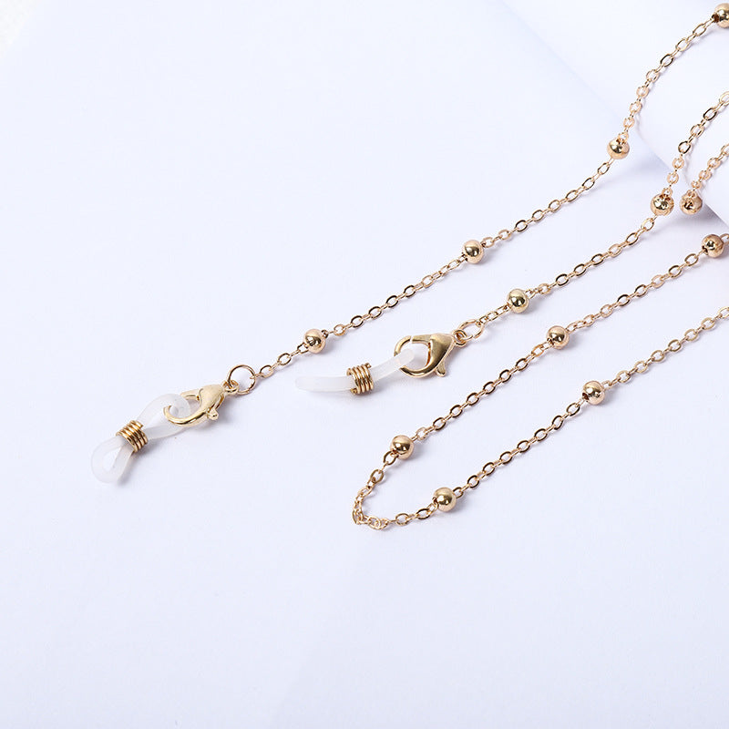 Necklace with beads and transparent pendants Stornfield