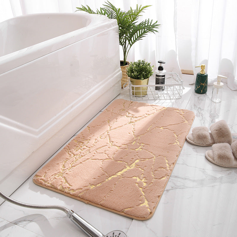 Luxurious Marble Pattern Bath Rug