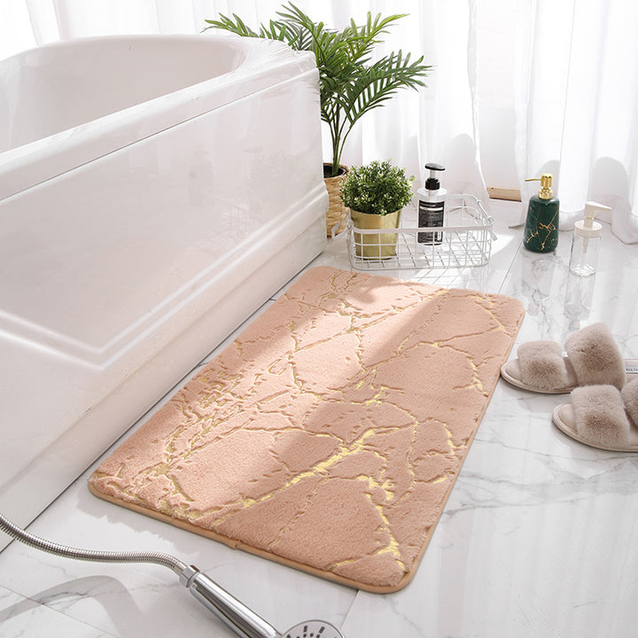 Luxurious Marble Pattern Bath Rug