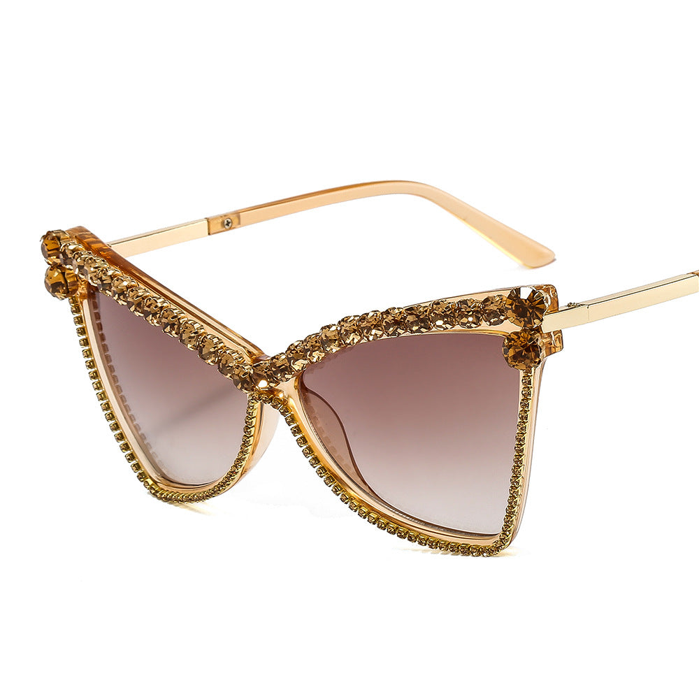 Ladies extravagant oversized sunglasses with gemstones Stornfield