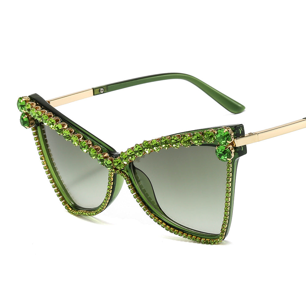 Ladies extravagant oversized sunglasses with gemstones Stornfield