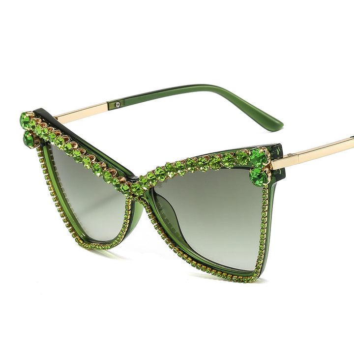 Ladies extravagant oversized sunglasses with gemstones Stornfield
