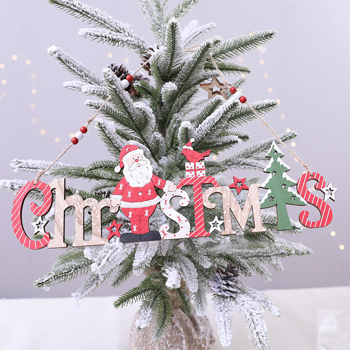 Festive Wooden Christmas Decoration Sign