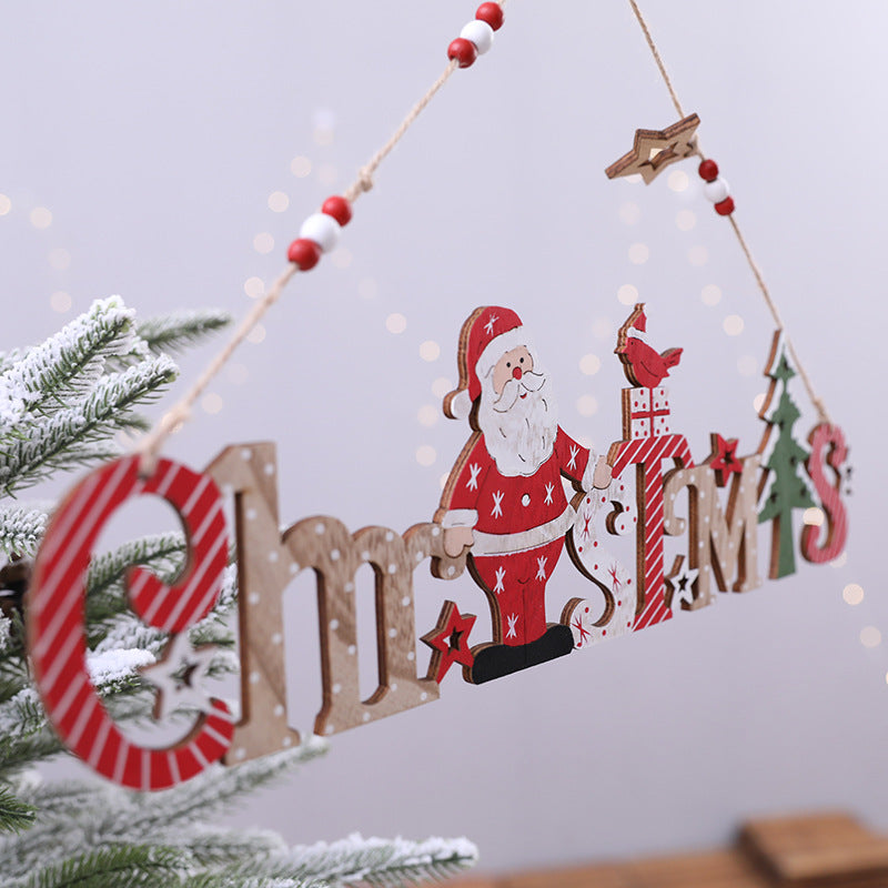 Festive Wooden Christmas Decoration Sign